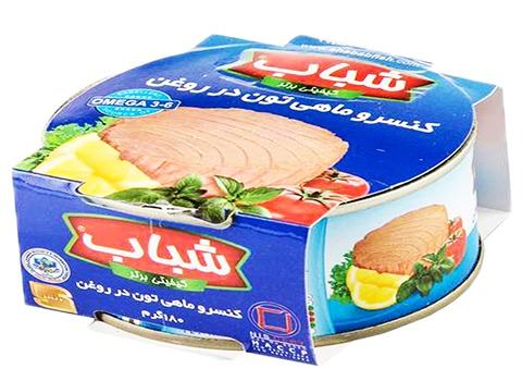 فروش کنسرو ماهی شباب + قیمت خرید به صرفه